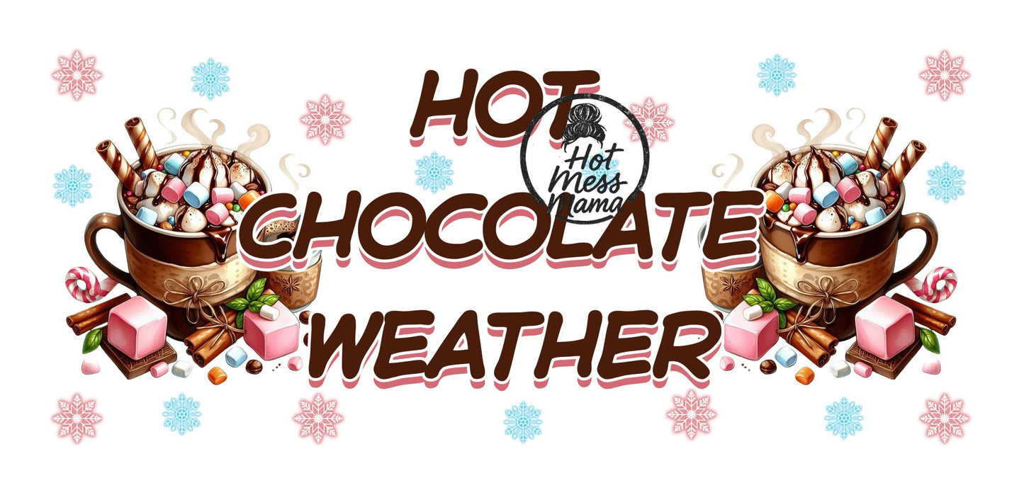Hot Chocolate Weather – Winter Mug PNG | UV DTF Digital Download